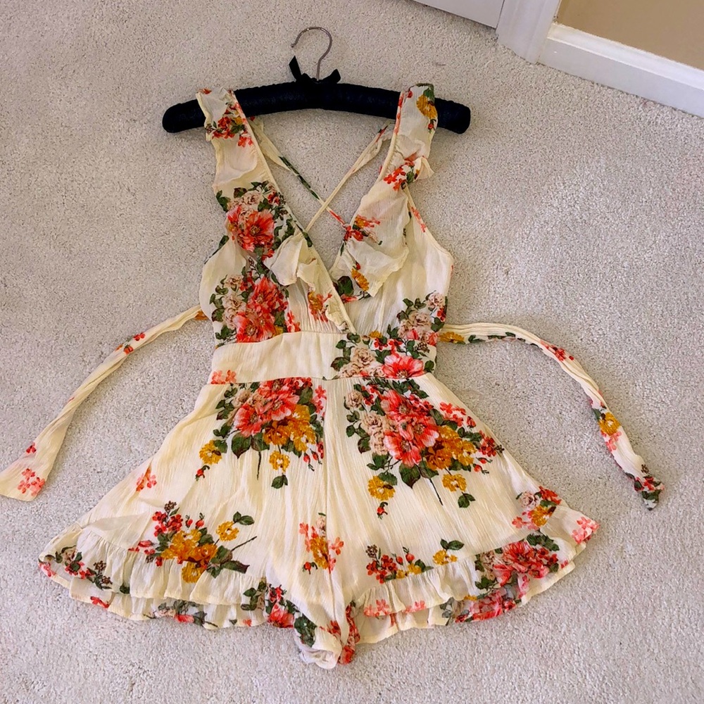 American Threads Floral Romper